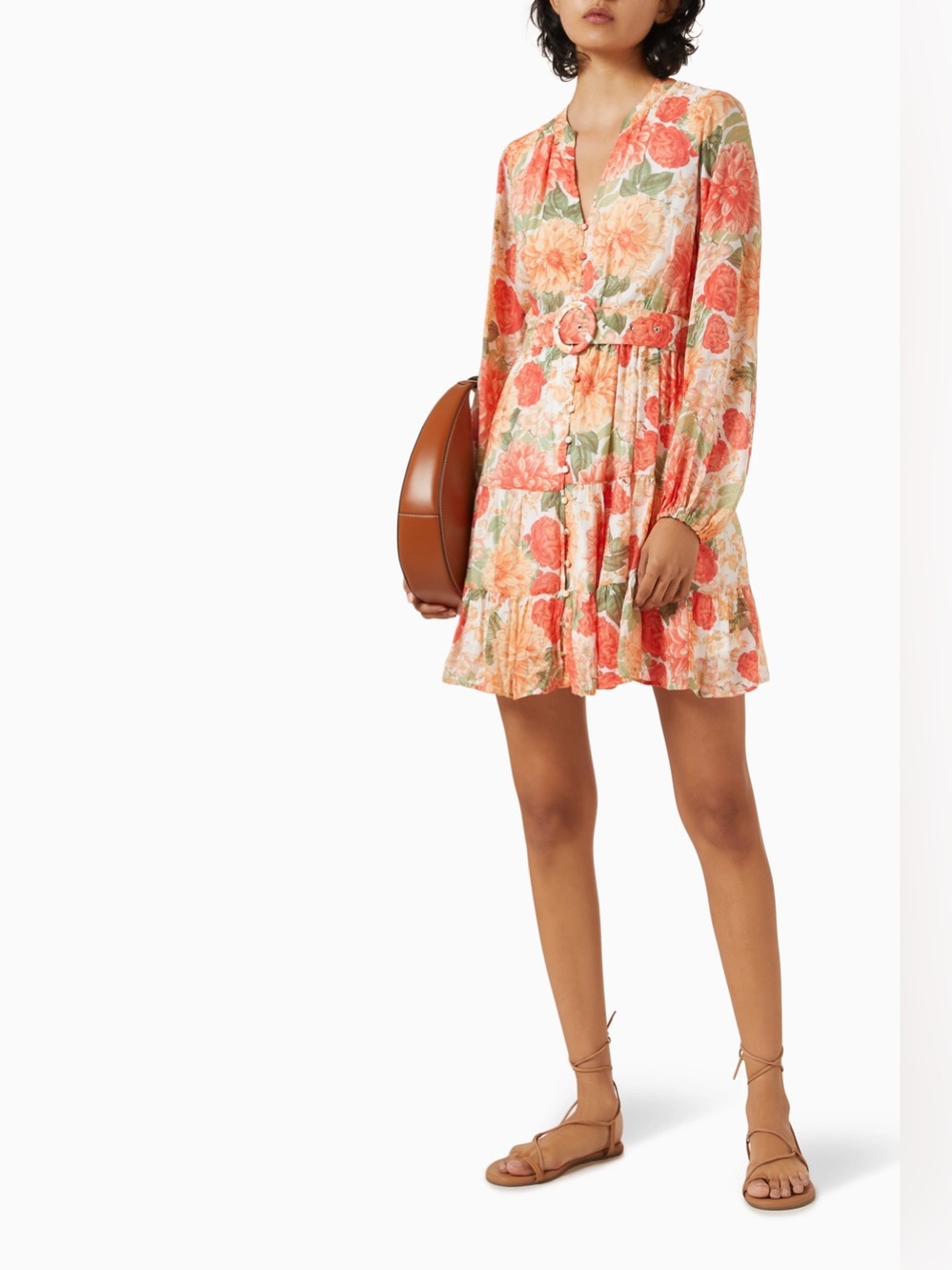 NEW! MINKPINK Aida Long Sleeve Mini Dress Floral Party Wedding NWT. L2